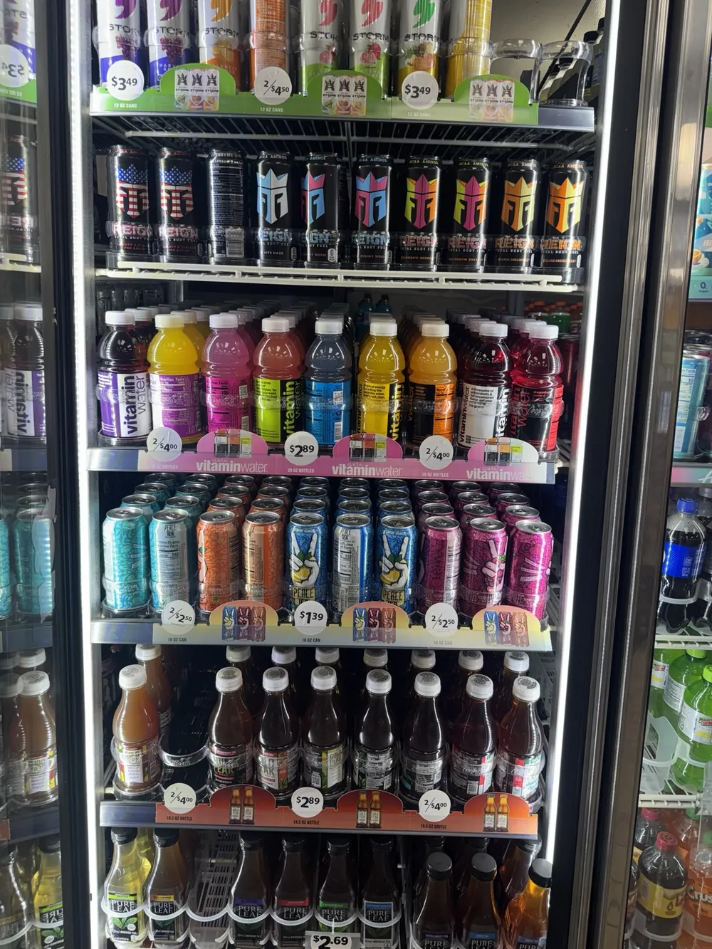 REIGN, vitaminwater, Peace Tea, Gold Peak and Pure Leaf drinks at Jack's