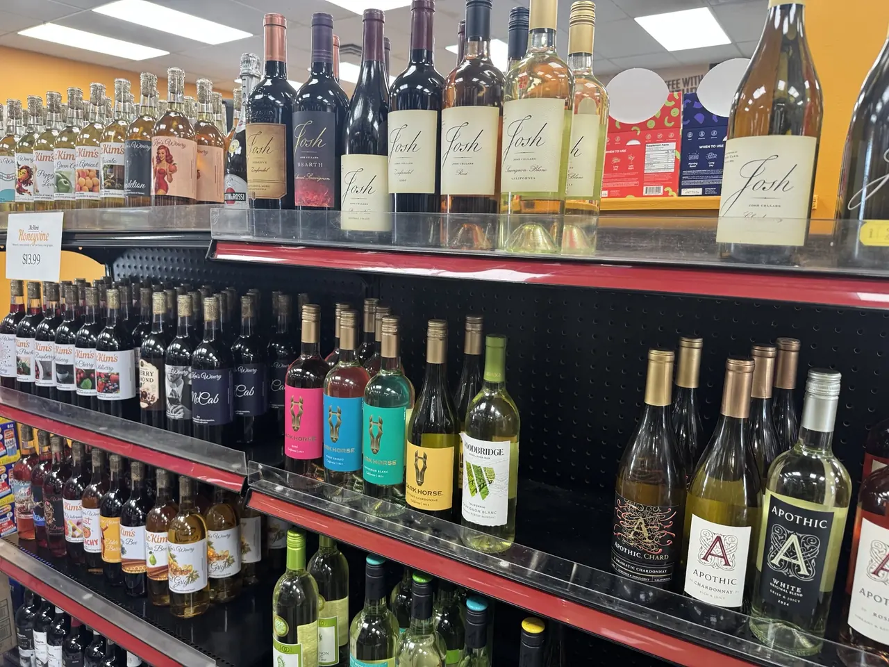 Wine selection at Jack's Independent Service